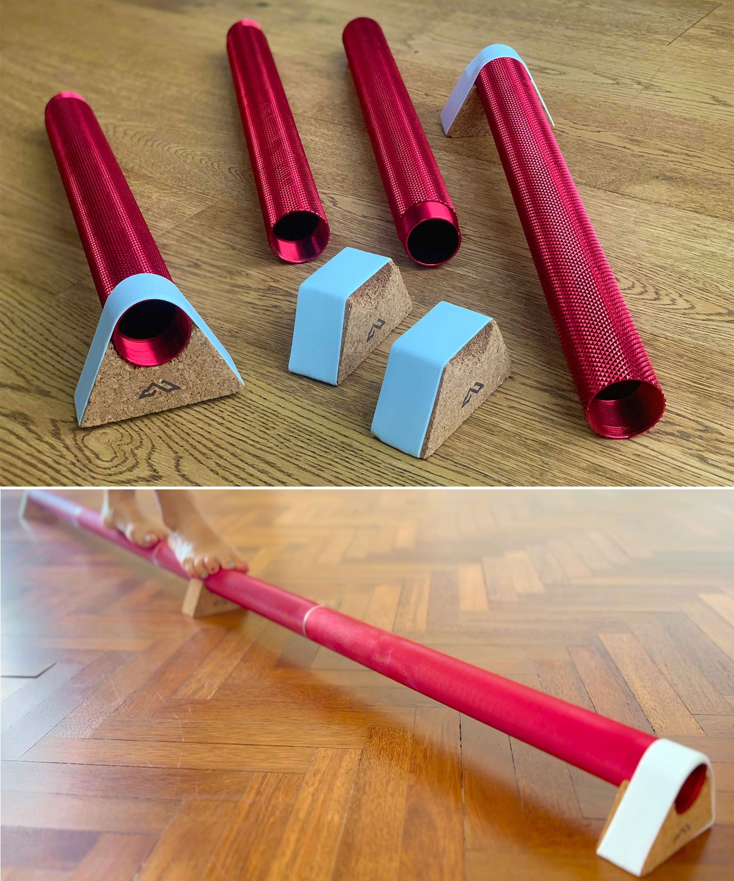NeuroBeam Textured Nerve Stimulating barefoot balance beam for hip stability, ankle and foot mobility image