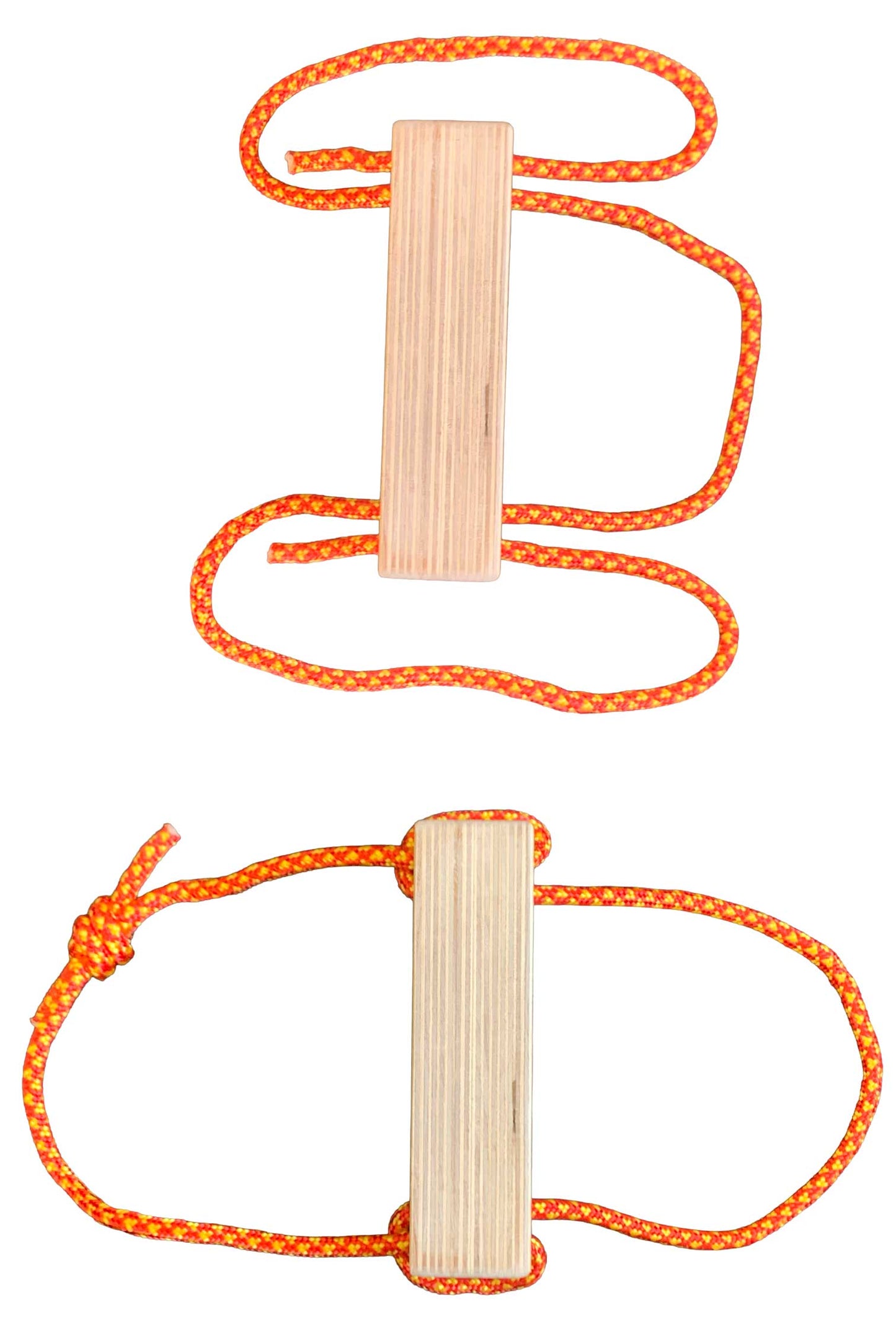 Threading rope through Ergo hangboard for portable door frame or pull-up bar mounting setup